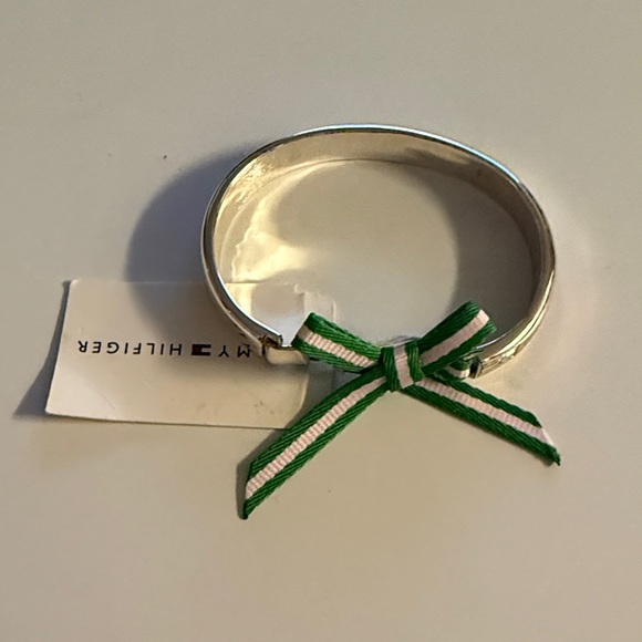 Tommy Hilfiger Accessories - Tommy Hilfiger Silver Hair Band with Green and White Bow